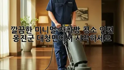 깔끔한 미니멀 자취방 청소: 인천 옹진군 대청면에서 시작하세요!