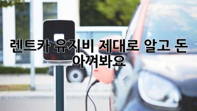 렌트카 유지비, 제대로 알고 돈 아껴봐요!